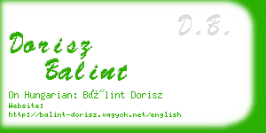 dorisz balint business card